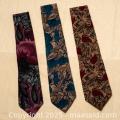 MaxSold Auction: Three Silk Ties - Toronto (Ontario, Canada) SELLER MANAGED Downsizing Online Auction - Nassau Street