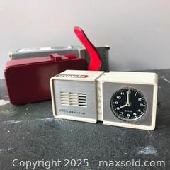 MaxSold Auction: Vintage Emes Sonochron Mini Alarm Clock with Case/Box - Toronto (Ontario, Canada) SELLER MANAGED Downsizing Online Auction - Nassau Street