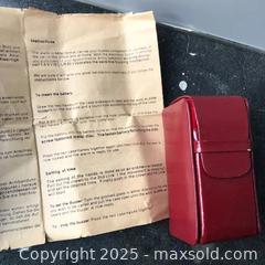 MaxSold Auction: Vintage Emes Sonochron Mini Alarm Clock with Case/Box - Toronto (Ontario, Canada) SELLER MANAGED Downsizing Online Auction - Nassau Street