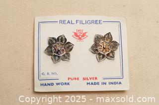 MaxSold Auction: Vintage Italian Silver Filigree Earrings - Toronto (Ontario, Canada) SELLER MANAGED Downsizing Online Auction - Nassau Street
