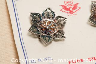 MaxSold Auction: Vintage Italian Silver Filigree Earrings - Toronto (Ontario, Canada) SELLER MANAGED Downsizing Online Auction - Nassau Street