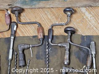 MaxSold Auction: Antique Hand Drills, Tool Box &#38; Drill Bits  - East Bridgewater (Massachusetts, USA) SELLER MANAGED Estate Sale Online Auction - Bedford Street