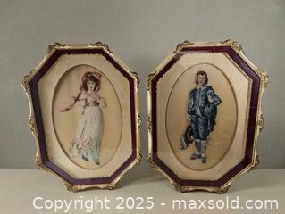 MaxSold Auction: &#34;BLUE BOY &#38; PINKIE&#34; Petite Needle Point. Large Framed Wall Hangings behind glass. - East Bridgewater (Massachusetts, USA) SELLER MANAGED Estate Sale Online Auction - Bedford Street