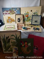 MaxSold Auction: Crewel Embroidery Art - East Bridgewater (Massachusetts, USA) SELLER MANAGED Estate Sale Online Auction - Bedford Street