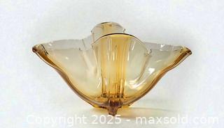 MaxSold Auction: Frederick Carder For STEUBEN &#34;Grotesque Vase&#34;. Early 20th Century. Amber Glass Centerpiece - East Bridgewater (Massachusetts, USA) SELLER MANAGED Estate Sale Online Auction - Bedford Street