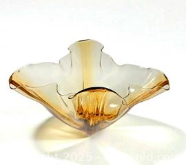 MaxSold Auction: Frederick Carder For STEUBEN &#34;Grotesque Vase&#34;. Early 20th Century. Amber Glass Centerpiece - East Bridgewater (Massachusetts, USA) SELLER MANAGED Estate Sale Online Auction - Bedford Street