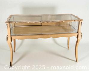 MaxSold Auction: French Style Showcase. Display Case  58&#34;×23&#34;×39&#34; - East Bridgewater (Massachusetts, USA) SELLER MANAGED Estate Sale Online Auction - Bedford Street