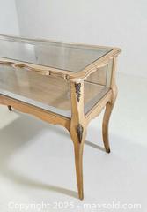 MaxSold Auction: French Style Showcase. Display Case  58&#34;×23&#34;×39&#34; - East Bridgewater (Massachusetts, USA) SELLER MANAGED Estate Sale Online Auction - Bedford Street