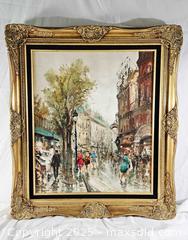 MaxSold Auction: PIETRO DEMONE Oil on Canvas, Paris Street Scene. W/ Certificate of Authenticity. Original - East Bridgewater (Massachusetts, USA) SELLER MANAGED Estate Sale Online Auction - Bedford Street
