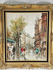 MaxSold Auction: PIETRO DEMONE Oil on Canvas, Paris Street Scene. W/ Certificate of Authenticity. Original - East Bridgewater (Massachusetts, USA) SELLER MANAGED Estate Sale Online Auction - Bedford Street