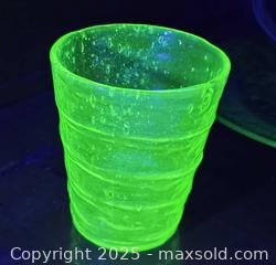 MaxSold Auction: Uranium Glass Lot. MacBeth Evans Monax Petalware Opalescent Uranium Glass and More - East Bridgewater (Massachusetts, USA) SELLER MANAGED Estate Sale Online Auction - Bedford Street