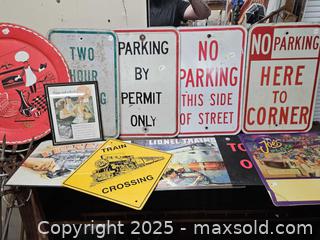MaxSold Auction: Vintage-Modern Metal Signs and advertisements  - East Bridgewater (Massachusetts, USA) SELLER MANAGED Estate Sale Online Auction - Bedford Street