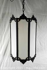 MaxSold Auction: Vintage Gothic style Slag Glass Lantern - East Bridgewater (Massachusetts, USA) SELLER MANAGED Estate Sale Online Auction - Bedford Street