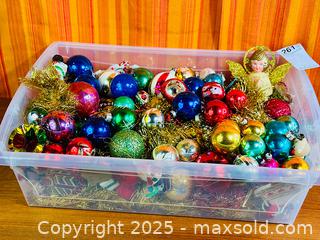 MaxSold Auction: Bin of Vintage Estate Christmas Ornaments - Hamilton (Ontario, Canada) SELLER MANAGED Estate Sale Online Auction - Gertrude Street