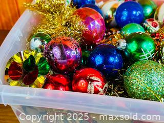 MaxSold Auction: Bin of Vintage Estate Christmas Ornaments - Hamilton (Ontario, Canada) SELLER MANAGED Estate Sale Online Auction - Gertrude Street