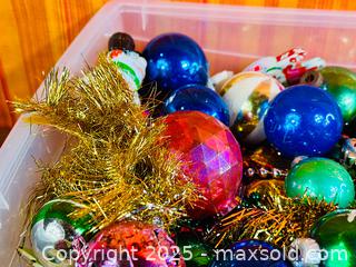MaxSold Auction: Bin of Vintage Estate Christmas Ornaments - Hamilton (Ontario, Canada) SELLER MANAGED Estate Sale Online Auction - Gertrude Street