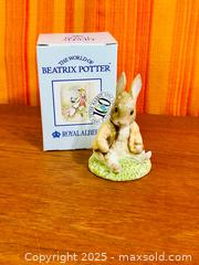 MaxSold Auction: Vintage Royal Albert England Figurine The World of Beatrix Potter Benjamin Bunny Sat on a Bank - Hamilton (Ontario, Canada) SELLER MANAGED Estate Sale Online Auction - Gertrude Street