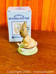 MaxSold Auction: Vintage Royal Albert England Figurine The World of Beatrix Potter Benjamin Bunny Sat on a Bank - Hamilton (Ontario, Canada) SELLER MANAGED Estate Sale Online Auction - Gertrude Street