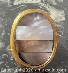 MaxSold Auction: Vintage Artisan Mother of Pearl Inlay Brass Adjustable Ring - Pickering (Ontario, Canada) PARTNER MANAGED Estate Sale Online Auction -  Granite Court