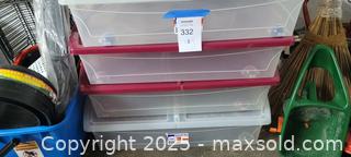 MaxSold Auction: 4 Underbed Storage Containers - North Bay (Ontario, Canada) SELLER MANAGED Downsizing Online Auction - Campbell Avenue