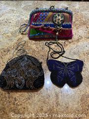 MaxSold Auction: Set of 3 Beaded Evening Clutch Purses with Metal Hardware - St. Petersburg (Florida, USA) SELLER MANAGED Estate Sale Online Auction - Sunshine Skyway Lane (CONDO)