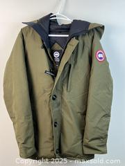 MaxSold Auction: Authentic Canda Goose Arctic Program Down and Feather Filled Hooded Winter Coat, Size Medium - Cobourg (Ontario, Canada) SELLER MANAGED Downsizing Online Auction - Burnham Street