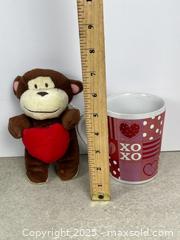 MaxSold Auction: Cute Monkey with Heart Stuffed Animal Plush and Ceramic Heart Mug Gift Set - Cobourg (Ontario, Canada) SELLER MANAGED Downsizing Online Auction - Burnham Street