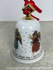 MaxSold Auction: &#34;Hark the Herald Angels Sing&#34; Porcelain Bell Christmas Ornament - Cobourg (Ontario, Canada) SELLER MANAGED Downsizing Online Auction - Burnham Street