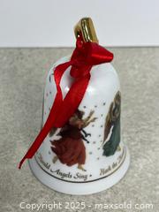 MaxSold Auction: &#34;Hark the Herald Angels Sing&#34; Porcelain Bell Christmas Ornament - Cobourg (Ontario, Canada) SELLER MANAGED Downsizing Online Auction - Burnham Street