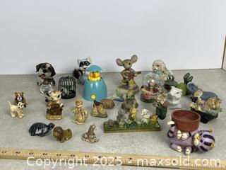 MaxSold Auction: Lot of Small Animal Figurines of Mixed Materials - Cobourg (Ontario, Canada) SELLER MANAGED Downsizing Online Auction - Burnham Street