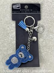MaxSold Auction: NEW Klip Keychain Bejeweled Blue Teddy Bear with Matching Tassel Keychain - Cobourg (Ontario, Canada) SELLER MANAGED Downsizing Online Auction - Burnham Street