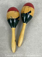 MaxSold Auction: Pair of Wooden Novelty Maracas - Cobourg (Ontario, Canada) SELLER MANAGED Downsizing Online Auction - Burnham Street