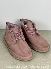 MaxSold Auction: UGG Women&#39;s Pink Neumel Leather Chucka Boots (Model: 1094269), Size US 9 ~ EU 40 - Cobourg (Ontario, Canada) SELLER MANAGED Downsizing Online Auction - Burnham Street