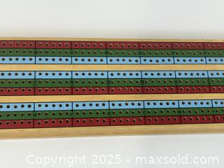 MaxSold Auction: Wooden Cribbage / Crib Card Game Board with Pegs - Cobourg (Ontario, Canada) SELLER MANAGED Downsizing Online Auction - Burnham Street