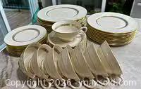 MaxSold Auction: Lenox Imperial China Set: Laurel Design, Service for 8 - Maple Glen (Pennsylvania, USA) SELLER MANAGED Reseller Online Auction - Salaway Court