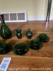 MaxSold Auction: The Grass is Always Greener Green Glass Set - Maple Glen (Pennsylvania, USA) SELLER MANAGED Reseller Online Auction - Salaway Court