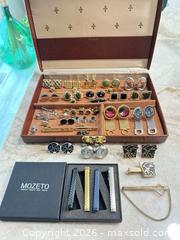 MaxSold Auction: This Is A Man's World - Tie Tacks/Bars, Cufflinks: Men’s Costume Jewelry & Box - Maple Glen (Pennsylvania, USA) SELLER MANAGED Reseller Online Auction - Salaway Court