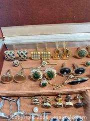 MaxSold Auction: This Is A Man's World - Tie Tacks/Bars, Cufflinks: Men’s Costume Jewelry & Box - Maple Glen (Pennsylvania, USA) SELLER MANAGED Reseller Online Auction - Salaway Court