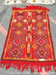 MaxSold Auction: Lot of 2 Handwoven Kilim-Style Area Rugs, 59x85 & 38x55 in - Commerce (California, USA) PARTNER MANAGED Estate Sale Online Auction - Randolph Street (STORAGE)