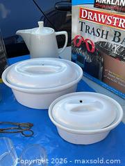 MaxSold Auction: Mixed Flatware, Serving Pieces, Ceramic Mugs, Bowls & Glassware Lot - Commerce (California, USA) PARTNER MANAGED Estate Sale Online Auction - Randolph Street (STORAGE)