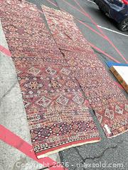 MaxSold Auction: Pair of Red Tribal/Geometric Wool Runner Rugs, ~37 x 137 in each - Commerce (California, USA) PARTNER MANAGED Estate Sale Online Auction - Randolph Street (STORAGE)