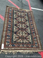 MaxSold Auction: Traditional Persian Geometric Medallion Wool Area Rug 69x48 - Commerce (California, USA) PARTNER MANAGED Estate Sale Online Auction - Randolph Street (STORAGE)