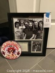 MaxSold Auction: Grateful Dead Wall Plaque &#38; Round Ceramic Skull &#38; Roses - Los Angeles (California, USA) PARTNER MANAGED Moving Online Auction - Kirkwood Drive