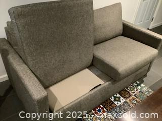 MaxSold Auction: Gray 2-Seat Sofa Sleeper with Pull-Out Bed - Los Angeles (California, USA) PARTNER MANAGED Moving Online Auction - Kirkwood Drive