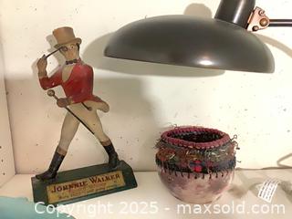 MaxSold Auction: Lot of 4 - Johnnie Walker Figurine, Metal Lamp, Rotary Phone &#38; Ceramic Bowl - Los Angeles (California, USA) PARTNER MANAGED Moving Online Auction - Kirkwood Drive