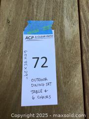 MaxSold Auction: Outdoor dining set with table and 6 chairs - Los Angeles (California, USA) PARTNER MANAGED Moving Online Auction - Kirkwood Drive