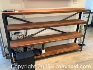 MaxSold Auction: Wood &#38; Metal Console Table / Shelving Unit - Los Angeles (California, USA) PARTNER MANAGED Moving Online Auction - Kirkwood Drive