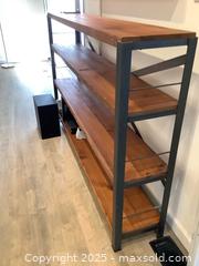 MaxSold Auction: Wood &#38; Metal Console Table / Shelving Unit - Los Angeles (California, USA) PARTNER MANAGED Moving Online Auction - Kirkwood Drive