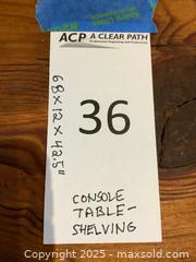 MaxSold Auction: Wood &#38; Metal Console Table / Shelving Unit - Los Angeles (California, USA) PARTNER MANAGED Moving Online Auction - Kirkwood Drive