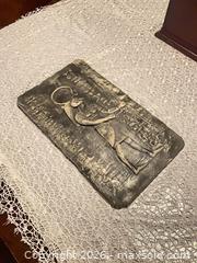 MaxSold Auction: Egyptian Deity Cast Stone Wall Plaque with D-Ring - Kingston (Ontario, Canada) SELLER MANAGED Downsizing Online Auction -  Terry Fox Drive (STORAGE)